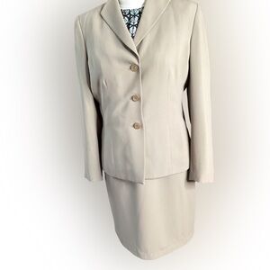 Elegant Tan Women's Blazer & skirt set